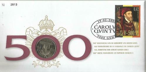 België 2000 - Numisletter OBP 2887 500ste verj Karel V, Timbres & Monnaies, Timbres | Europe | Belgique, Non oblitéré, Gomme originale