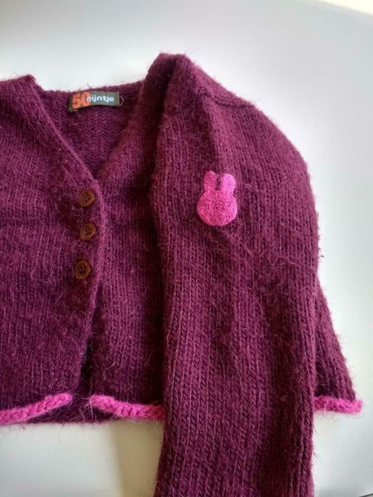 Bordeaux baby gilet met lange mouwen van Nijntje (12M), Kinderen en Baby's, Babykleding | Maat 80, Gebruikt, Jongetje of Meisje