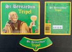Bieretiket St-Bernardus tripel Brouwerij St-Bernardus (2o2), Verzamelen, Biermerken, Overige merken, Overige typen, Gebruikt, Ophalen of Verzenden