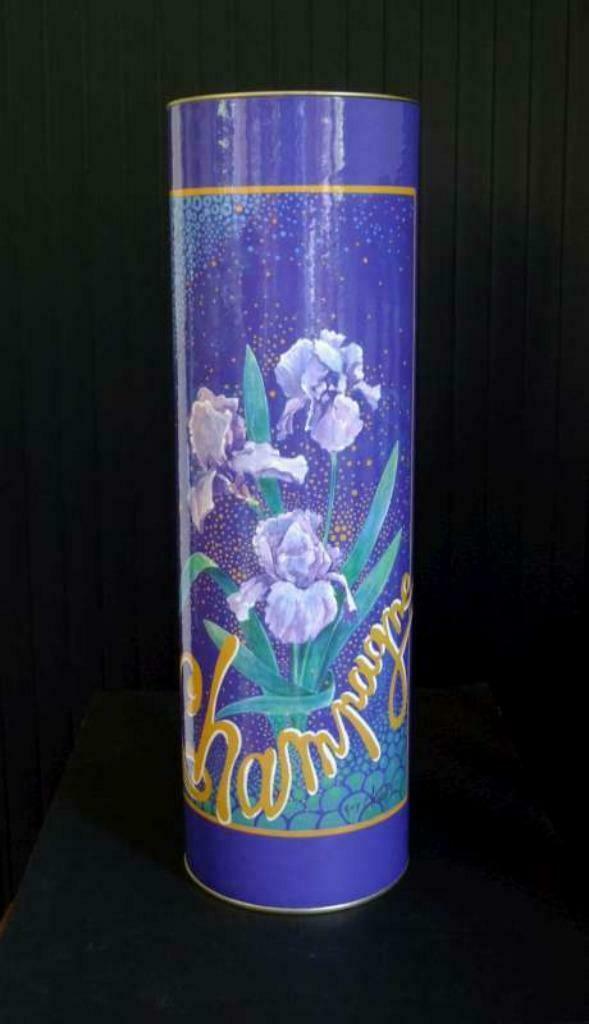 Champagnebox met tekening “Iris” by Guy Chatel, Verzamelen, Blikken, Zo goed als nieuw, Overige, Ophalen of Verzenden