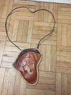 Afrikaanse leren tas in de vorm van Afrika - NIEUW -, Handtassen en Accessoires, Tassen | Damestassen, Ophalen, Nieuw, Bruin