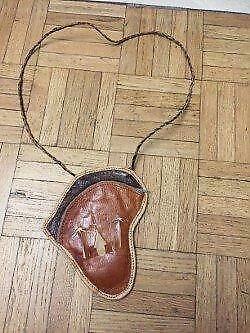Afrikaanse leren tas in de vorm van Afrika - NIEUW -, Handtassen en Accessoires, Tassen | Damestassen, Nieuw, Bruin, Ophalen