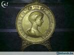 Koperen bord "Koningin Elisabeth", Antiek en Kunst, Antiek | Brons en Koper