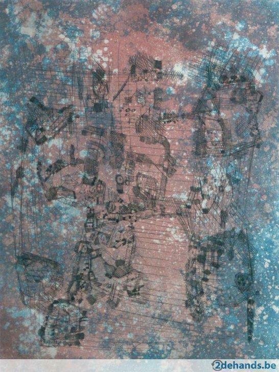 kleurets Camille Bryen (1907-1977) tachisme, Antiek en Kunst, Kunst | Etsen en Gravures