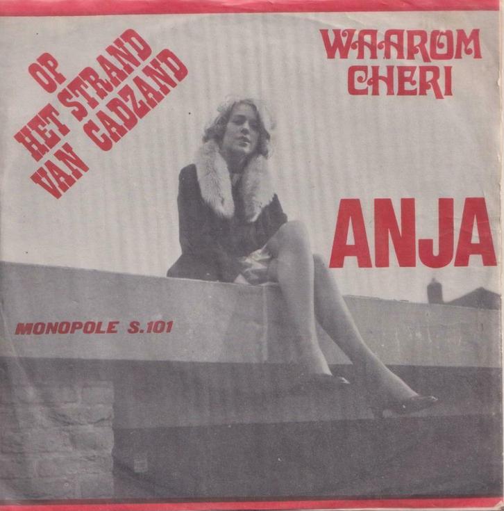 Anja – Op het strand van Cadzand / Waarom Cheri - Single, Cd's en Dvd's, Vinyl Singles, Gebruikt, Single, Nederlandstalig, 7 inch
