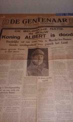 krantenartikel overlijden Koning Albert I, Verzamelen, Ophalen