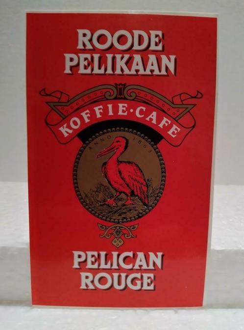 Vintage Sticker - Roode Pelikaan - Pelican Rouge - Koffie, Collections, Autocollants, Neuf, Marque, Enlèvement ou Envoi