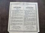 Brochure ASPIRINE (Belgo - Pharma) des années 1950/1960, Enlèvement ou Envoi, Soins personnels