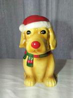 Snoepjespot in de vorm van een hondje met kerstmuts en sjaal, Diversen, Zo goed als nieuw, Ophalen