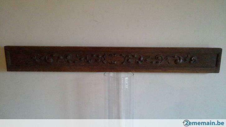 Fronton rectangulaire en chêne, Antiek en Kunst, Antiek | Meubels | Kasten