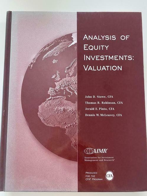 Analysis of equity investments; valuation, Livres, Économie, Management & Marketing, Comme neuf