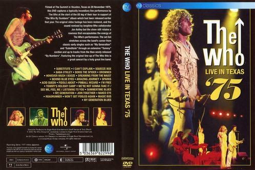 Eenmalig bekeken DVD "The Who live in Texas '75", Cd's en Dvd's, Dvd's | Muziek en Concerten, Muziek en Concerten, Alle leeftijden