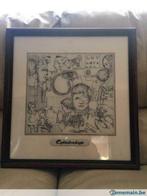 Ancien cadre imprimé dans la vitre Ophtalmologie, Antiquités & Art