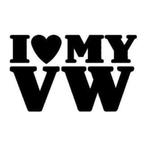 Aanbieding : I Love MY VW Stickers in meer dan 60 Kleuren, Nieuw, Oldtimer onderdelen, Verzenden