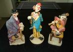 Te koop drie aardewerk clowntjes van 17 cm en 19 cm., Verzamelen, Overige typen, Ophalen of Verzenden, Zo goed als nieuw