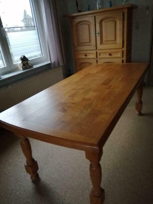 massief eiken eettafel en6 stoelen, Antiek en Kunst, Antiek | Meubels | Stoelen en Sofa's, Ophalen