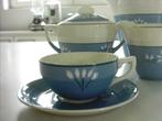 Vintage Koffieservies blauw  edelweiss, Antiek en Kunst, Curiosa en Brocante, Ophalen of Verzenden