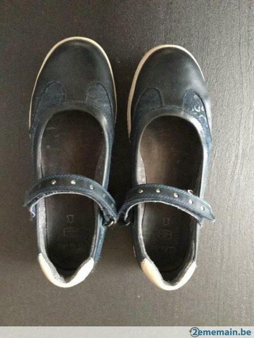 Ballerines Clarks bleues en cuir, Kinderen en Baby's, Kinderkleding | Schoenen en Sokken, Gebruikt, Schoenen, Meisje, Ophalen