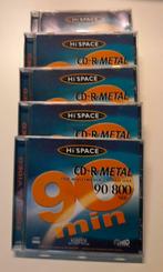 5 CD-ROM 90' 800 MB Metal HI-SPACE, Nieuw, Cd, Ophalen of Verzenden, Dubbellaags