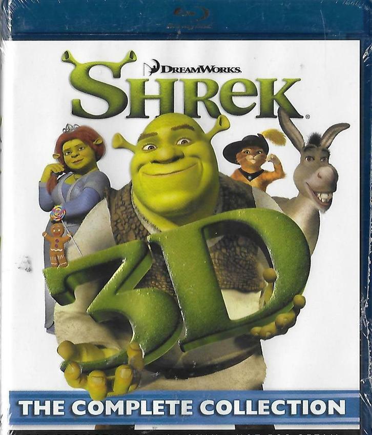 SHREK 1 t/m 4, Cd's en Dvd's, Blu-ray, Nieuw in verpakking, Kinderen en Jeugd, 3D, Boxset, Ophalen of Verzenden
