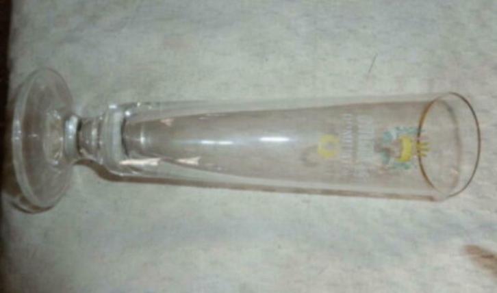 #E bier glas DOMMELSCH DOMINATOR Anno 1744, Verzamelen, Glas en Drinkglazen, Gebruikt, Bierglas, Ophalen of Verzenden