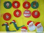 11 houten kerstbollen plaatjes Robbedoes en andere, Huis en Inrichting, Ophalen of Verzenden, Zo goed als nieuw