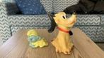 Baby Smurf PEYO 1984 + Pluto WALT DISNEY plastic speeltje