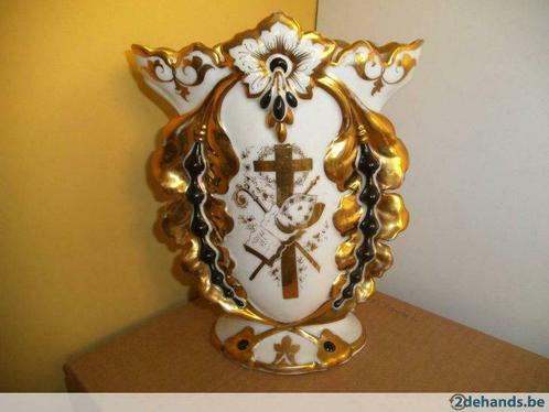 Vase en corne antique/vintage "vieux paris" (DS131-a), Antiquités & Art, Antiquités | Céramique & Poterie, Enlèvement ou Envoi