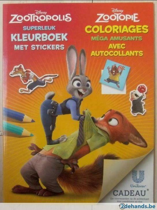Disney Zootropolis kleurboek met stickers, Boeken, Kinderboeken | Kleuters, Gelezen, 4 jaar