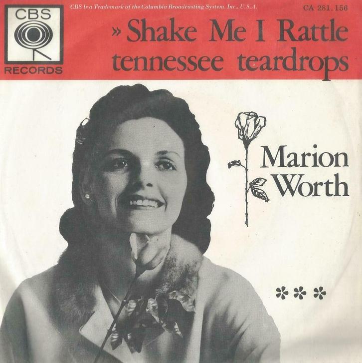 Marion Worth – Shake me I rattle / Tennessee teardrops, CD & DVD, Vinyles Singles, Utilisé, Single, Pop, 7 pouces, Enlèvement ou Envoi