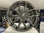 NIEUWE 16 inch 5x114.3 glans antraciete alu sportwielenset, Nieuw, Ophalen of Verzenden, Daewoo