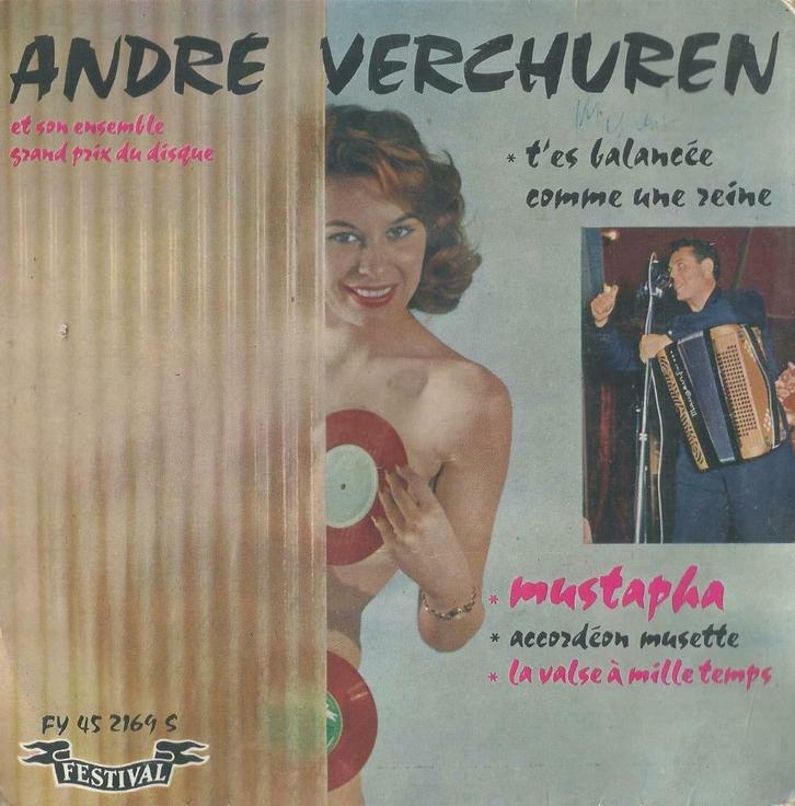 André Verchuren – Mustapha / Accordéon musette + 2 – EP, Cd's en Dvd's, Vinyl Singles, Gebruikt, EP, Pop, 7 inch, Ophalen of Verzenden