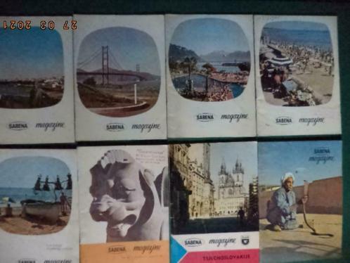 SABENA: ''SABENA magazine.'' 8 nummers: 1960 -1968. Zg !, Collections, Aviation, Utilisé, Livre ou Revue, Enlèvement ou Envoi