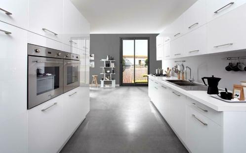 Meubled de cuisine blanc brillant, Huis en Inrichting, Keuken | Complete keukens, Nieuw, Dubbelwandige keuken, Wit, Kunststof