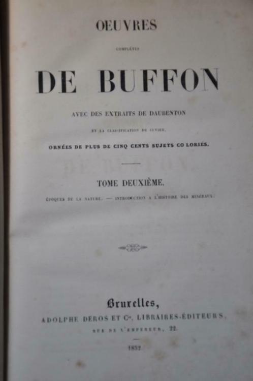 oeuvres complètes De Buffon, Livres, Livres Autre, Utilisé, Enlèvement