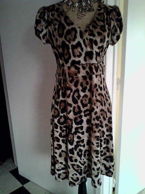 Leuke jurk "FiFilles de Paris" luipaard/panterprint  NIEUW!, Kleding | Dames, Jurken, Nieuw, Maat 38/40 (M), Ophalen of Verzenden