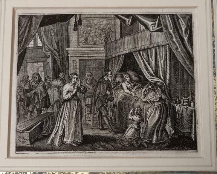 A66-9 Cats - Gravure Gezegde, Antiek en Kunst, Kunst | Etsen en Gravures, Ophalen of Verzenden