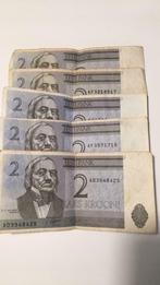Bankbiljet 2 Krooni 1992 Estonian KE von Baer 1792-1876, Ophalen of Verzenden, Bankbiljetten