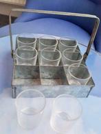 panier métal carré fêtes 9 verrines apéro, Enlèvement ou Envoi, Utilisé, Verre ou Verres