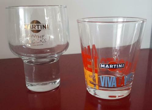 Lot de 2 verres Martini et 2 verres ST Raphael, Collections, Verres & Petits Verres, Comme neuf, Verres et Verres à shot, Enlèvement