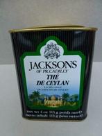 Boite métal vide thé Jacksons of Piccadilly Ceylan, Autres marques, Thé, Utilisé, Enlèvement ou Envoi