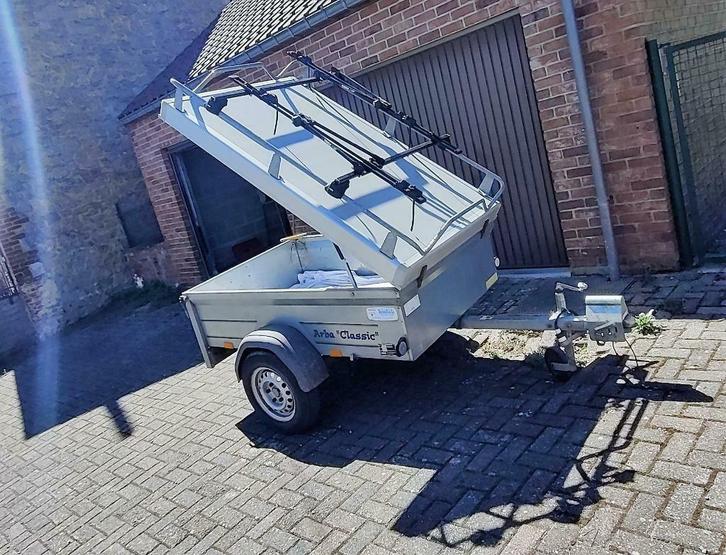 location grande remorque SARIS bagages bagagère 4 porte vélo, Auto diversen, Aanhangers en Bagagewagens, Gebruikt, Ophalen