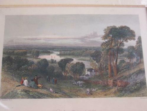 gravure: View from Richmond Hill, 1832, Antiek en Kunst, Curiosa en Brocante, Ophalen of Verzenden