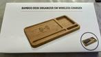 Organisateur de bureau en bambou avec chargeur gsm sans fil., Télécoms, Téléphonie mobile | Chargeurs pour téléphone, Neuf
