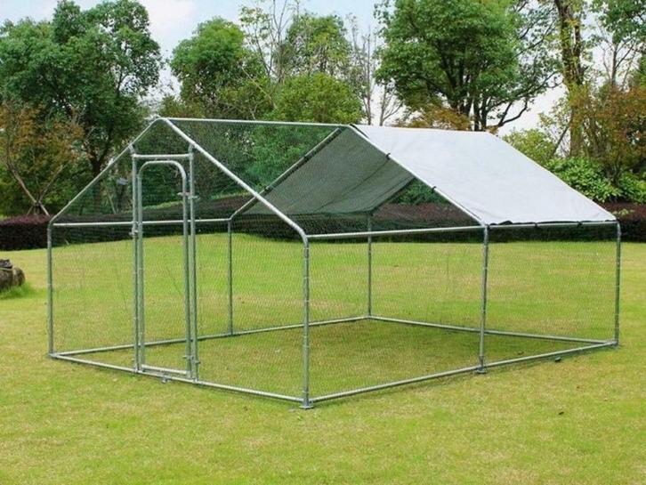 Poulailler 12m² 4x3x2m parc chatière volière XL enclos poule, Animaux & Accessoires, Volatiles | Accessoires, Neuf, Poulailler