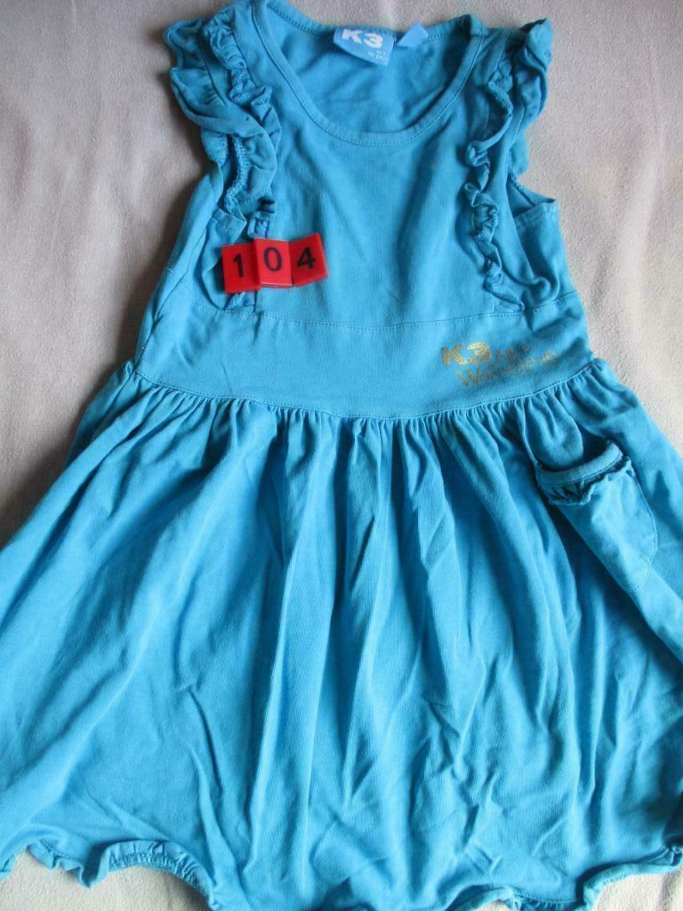 ② blauwe jurk JBC K3 Alice in Wonderland maat 104 — Kinderkleding | Maat  104 — 2dehands