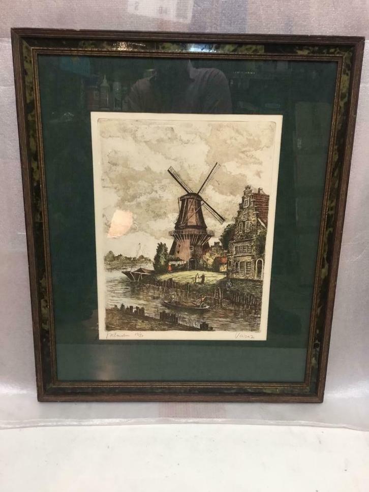 MOLEN LITHOGRAFIE. ~ 13/50, Antiek en Kunst, Kunst | Etsen en Gravures, Ophalen of Verzenden