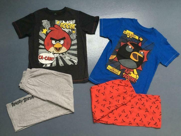ANGRY BIRDS pyjama, riem, sleutelhanger, slippers (9-10 jr), Kinderen en Baby's, Kinderkleding | Maat 134, Zo goed als nieuw, Jongen