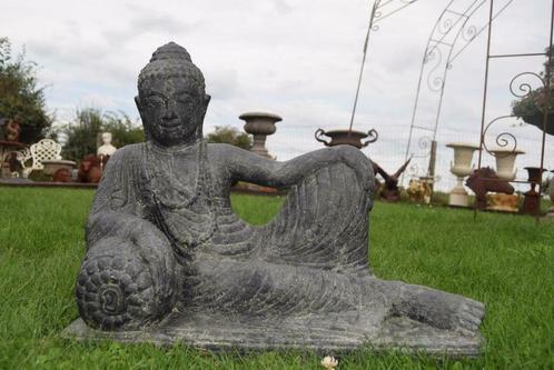 Bouddha relax en pierre patinée (longueur 60 cm), Jardin & Terrasse, Jardin & Terrasse Autre, Neuf, Enlèvement