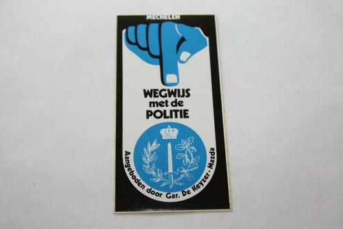 Vintage Sticker - Politie Mechelen - Wegwijs met de Politie, Collections, Autocollants, Comme neuf, Société ou Association, Enlèvement ou Envoi